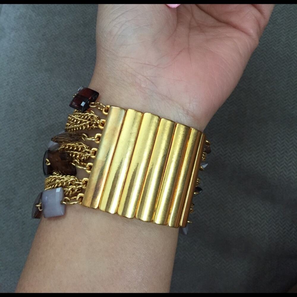 Gold Multiple Beads Bracelet - Picture 2 of 3